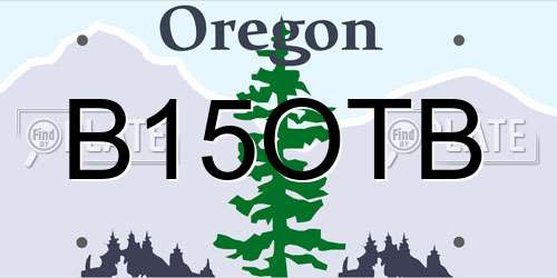 B15OTB Oregon License Plate