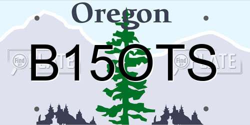 B15OTS Oregon License Plate