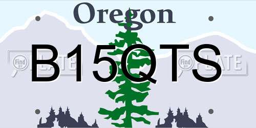 B15QTS Oregon License Plate