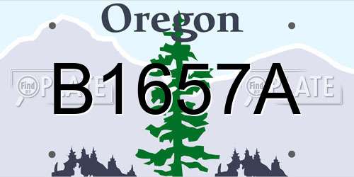 B1657A Oregon License Plate
