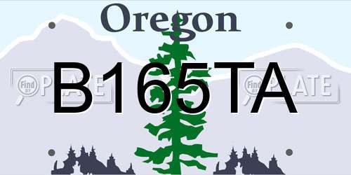 B165TA Oregon License Plate
