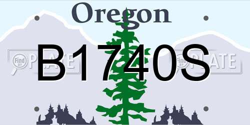 B1740S Oregon License Plate