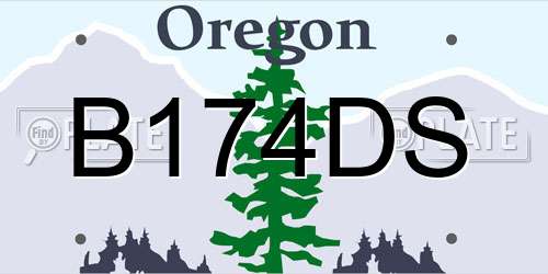 B174DS Oregon License Plate