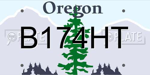 B174HT Oregon License Plate