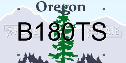 B180TS Oregon License Plate