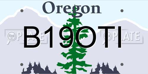 B19OTI Oregon License Plate