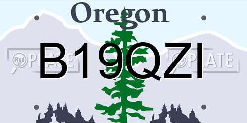 B19QZI Oregon License Plate