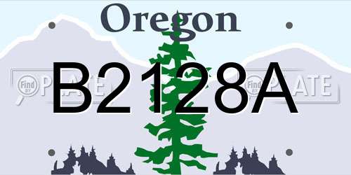 B2128A Oregon License Plate