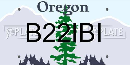 B22IBI Oregon License Plate