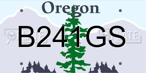 B241GS Oregon License Plate