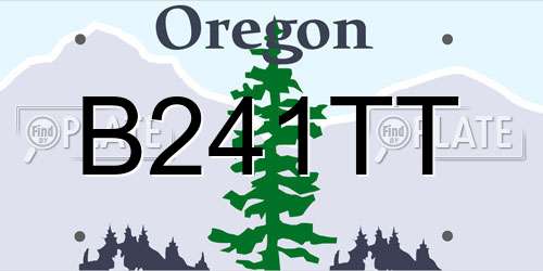 B241TT Oregon License Plate