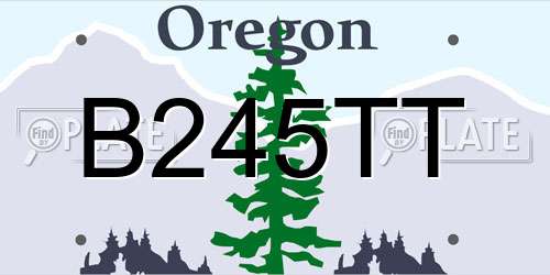 B245TT Oregon License Plate