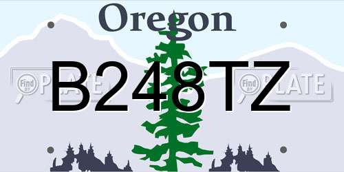 B248TZ Oregon License Plate