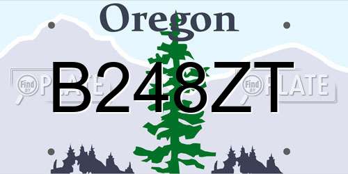 B248ZT Oregon License Plate