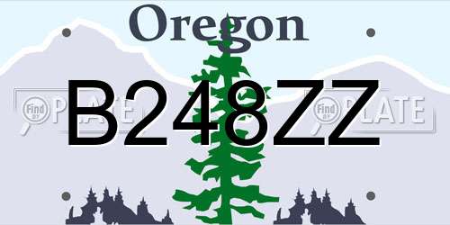 B248ZZ Oregon License Plate