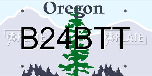 B24BTT Oregon License Plate
