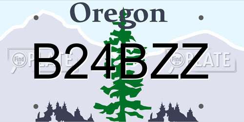 B24BZZ Oregon License Plate