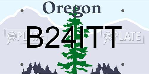 B24ITT Oregon License Plate