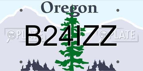 B24IZZ Oregon License Plate