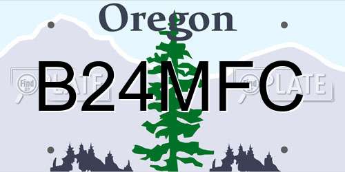 B24MFC Oregon License Plate