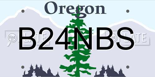 B24NBS Oregon License Plate