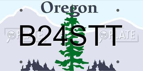 B24STT Oregon License Plate