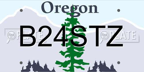 B24STZ Oregon License Plate