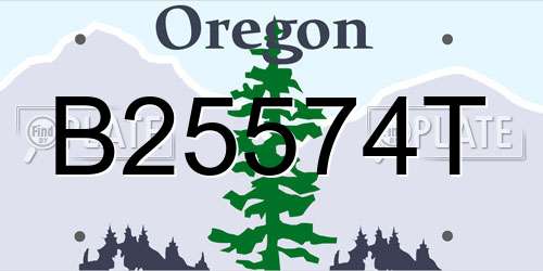 B25574T Oregon License Plate