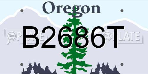 B2686T Oregon License Plate