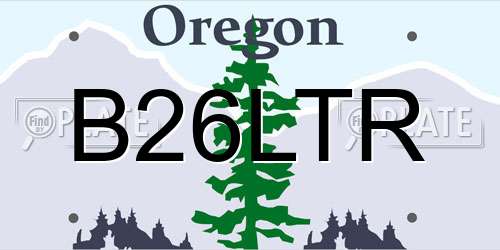B26LTR Oregon License Plate