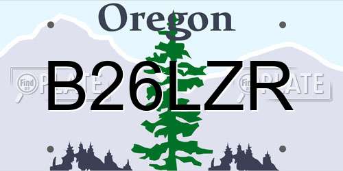 B26LZR Oregon License Plate