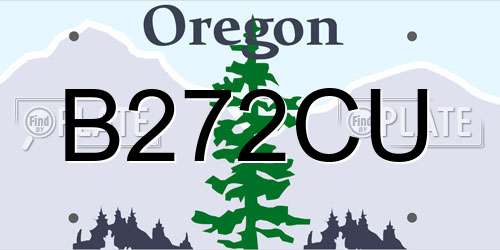 B272CU Oregon License Plate