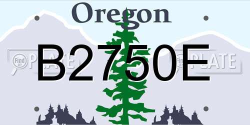 B2750E Oregon License Plate