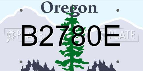 B2780E Oregon License Plate