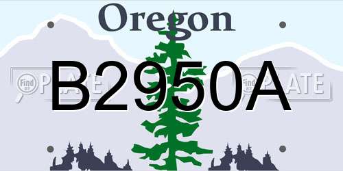 B2950A Oregon License Plate