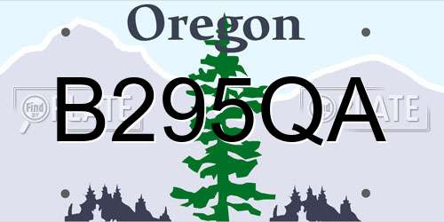 B295QA Oregon License Plate