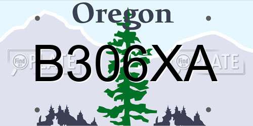 B306XA Oregon License Plate