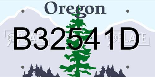 B32541D Oregon License Plate