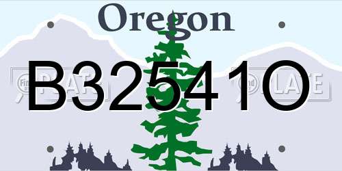 B32541O Oregon License Plate