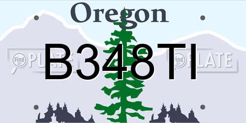 B348TI Oregon License Plate