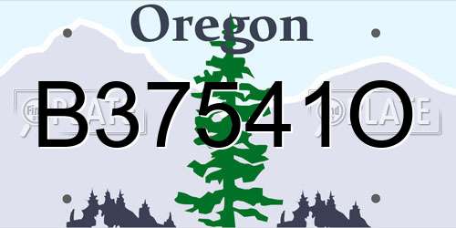 B37541O Oregon License Plate