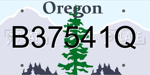 B37541Q Oregon License Plate