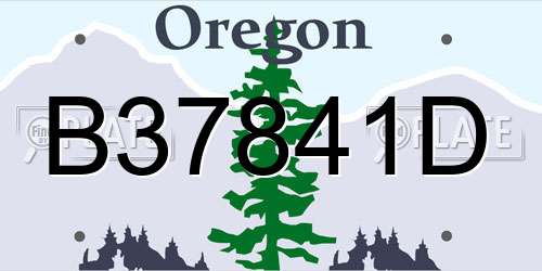 B37841D Oregon License Plate