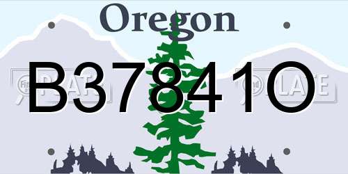 B37841O Oregon License Plate