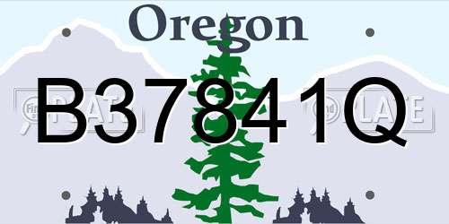 B37841Q Oregon License Plate