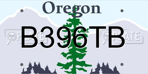 B396TB Oregon License Plate