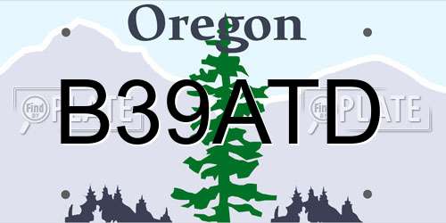 B39ATD Oregon License Plate