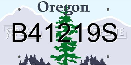 B41219S Oregon License Plate