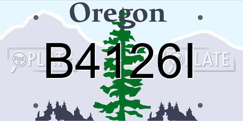B4126I Oregon License Plate