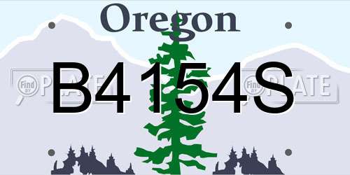 B4154S Oregon License Plate